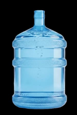 A full 19-litre water bottle, blue