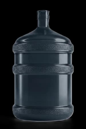 A 19-litre water bottle in dark grey, representing total stock