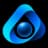Aqua Core OS app icon: a blue droplet inside a looped triangle