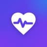 Vital Track app icon: a white heart with a pulse line on a blue-to-violet gradient
