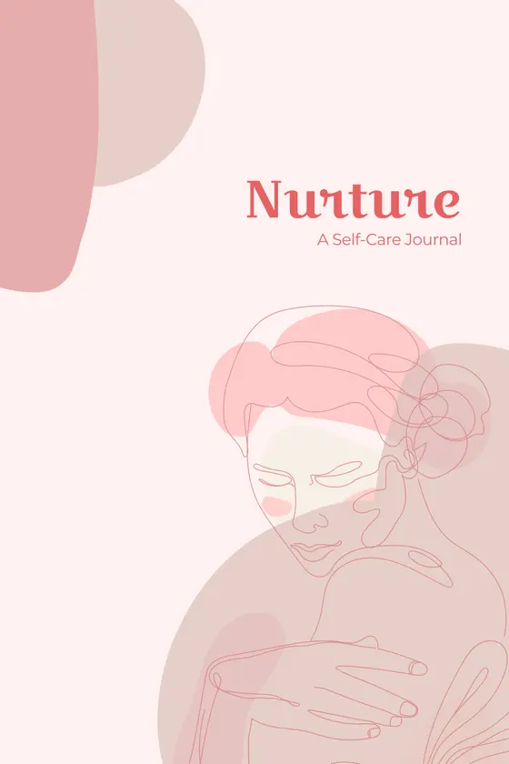 Nurture self-care journal cover design
