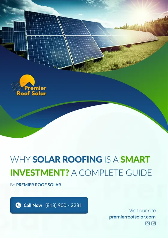 Premier Roof Solar ebook cover on solar roofing